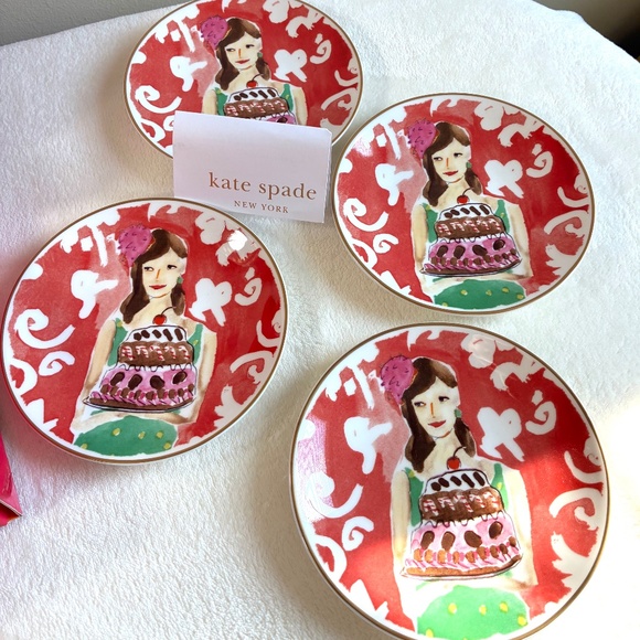 Kate Spade Illustrated Just Desserts Tidbit Plates by Lenox - Picture 4 of 5